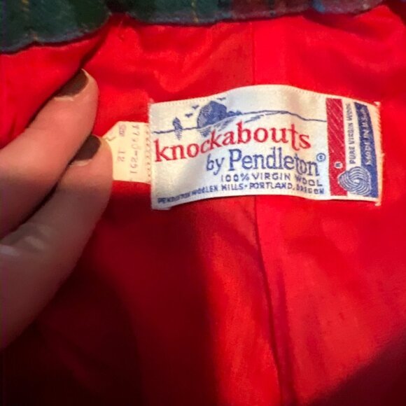 Vintage Knockabouts Pendleton 100% Wool Plaid Matching Set Scarf Shirt & Pants - Picture 2 of 16